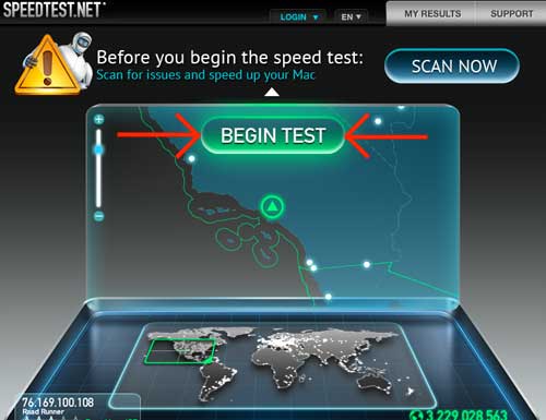 Vista Internet Speed Test